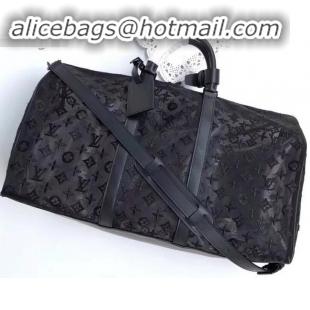 Discount Louis Vuitton Keepall Bandoulière 50 Bag M53971 Black Mesh 2019