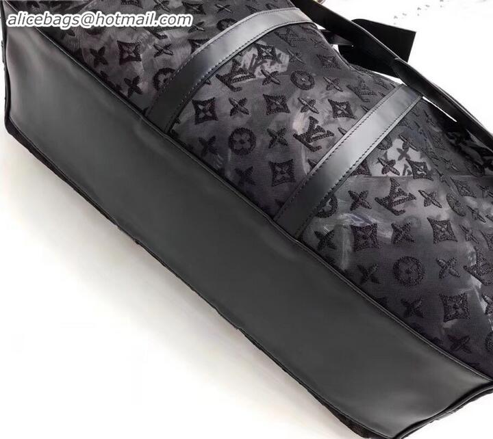 Discount Louis Vuitton Keepall Bandoulière 50 Bag M53971 Black Mesh 2019