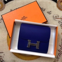 Good Quality Hermes Constance Wallets espom leather H2297 blue