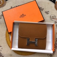 Best Price Hermes Constance Wallets espom leather H2297 brown