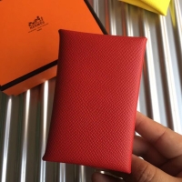 Top Grade Hermes Bastia Epsom card case H0369 red