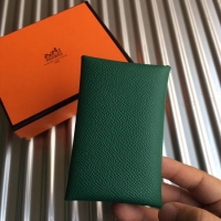 Popular Style Hermes Bastia Epsom card case H0369 green