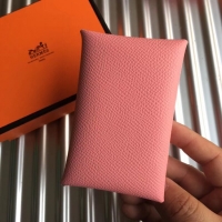 Charming Hermes Bastia Epsom card case H0369 pink