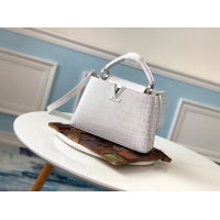 Discount Louis vuitton original crocodile CAPUCINES PM M94587 cream