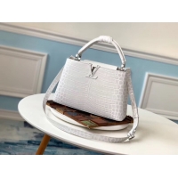 Best Price Louis vuitton original crocodile CAPUCINES PM M53665 cream