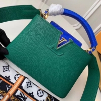 Classic Specials Louis vuitton original taurillon leather Capucines Mini N95509 green