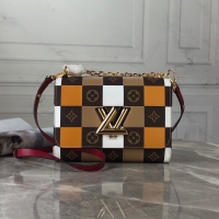 Sophisticated Louis Vuitton Original TWIST MM M50280 Orange&Brown