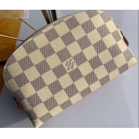 Perfect Louis Vuitton Cosmetic Pouch PM Bag Damier Azur Canvas N60024