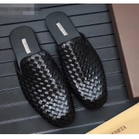 Buy Inexpensive Bottega Veneta Intrecciato Men's Slippers BV8905 Black