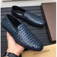 New Fashion Bottega Veneta Intrecciato Men's Loafers BV8069 Blue