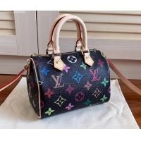 Discount Louis Vuitton mini HL speedy black multicolor monogram bag M61252