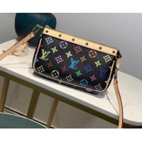 Perfect Louis Vuitton vintage multicolor monogram mini bag M92649 BLACK