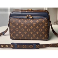 Good Quality Louis Vuitton Monogram Canvas Patchwork Nil Slim Bag M51478 Blue 2019 