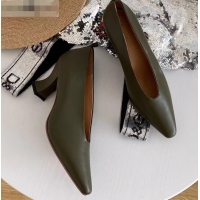 Cheapest Bottega Veneta Heel 7.5cm Almond Toe Pumps BV9807 Green 2019