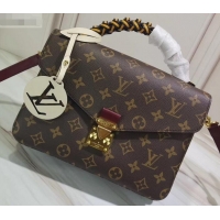 Luxury Louis Vuitton Braided Handle Monogram Canvas Pochette Metis Bag M44668 Yellow 2019