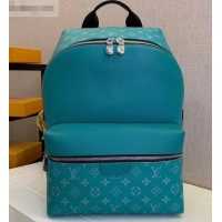 Durable Faux Louis Vuitton Monogram Canvas and Taiga Leather Discovery Backpack PM Bag M30227 Green 2019