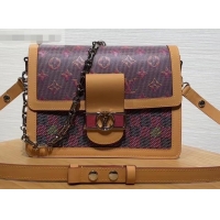 Top Quality Louis Vuitton Monogram LV Pop Print Dauphine MM Bag M55452 Pink 2019