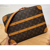 1:1 aaaaa Louis Vuitton Monogram Canvas Soft Trunk Messenger MM Bag M44754 2019