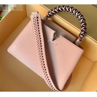 Best Price Louis Vuitton Capucines BB Bag Braided Handle and Strap M55236 Pink