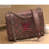 Stylish Louis Vuitton Monogram LV Pop Print Twist MM Bag M55480 Pink 2019