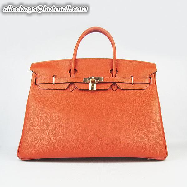 Hermes Birkin 40CM Togo Bag Orange 6099 Gold