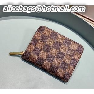 Best Price Louis Vuitton Zippy Coin Purse Damier Ebene Canvas N63070 Brown 