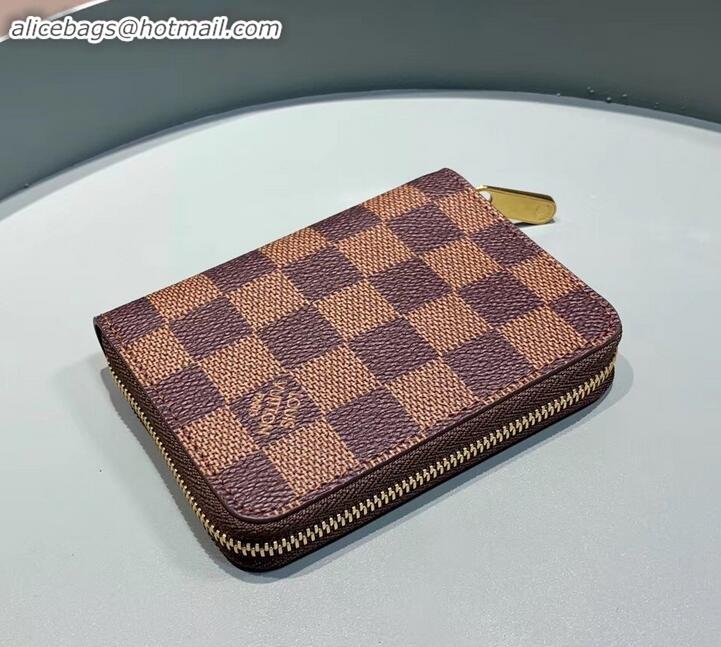 Best Price Louis Vuitton Zippy Coin Purse Damier Ebene Canvas N63070 Brown 