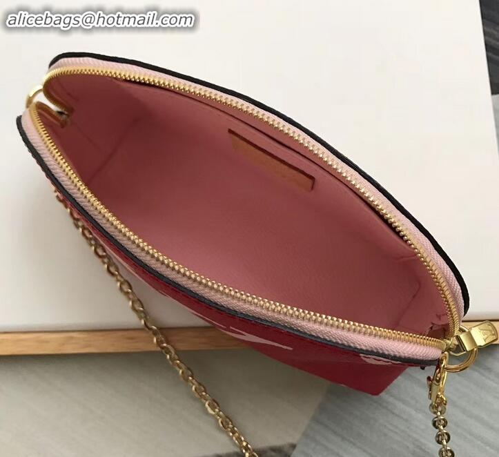 Good Quality Louis Vuitton Pochette Cosmetique Cosme XL Bag with Chain M67694 Rouge