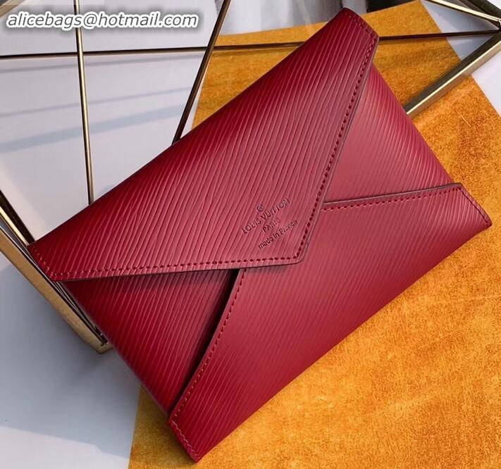 Crafted Louis Vuitton Epi Leather Pochette Kirigami Pouch Bag M62457 Pink/Burgundy/Red 2019