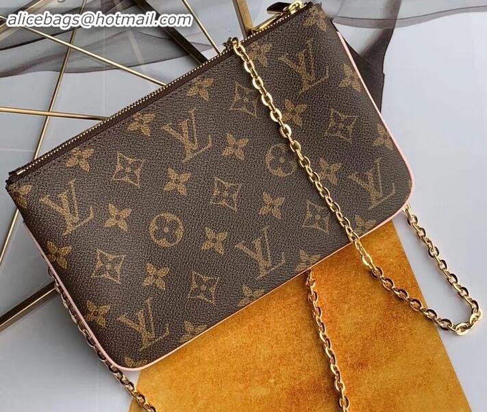 New Fashion Louis Vuitton Monogram Canvas Pochette Double Zip Bag Print N60254