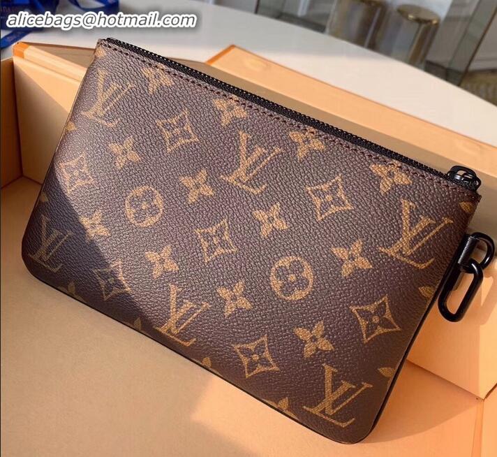 Well Crafted Louis Vuitton Monogram Canvas Pochette Chaine Zipped Pouch MM Bag M67814 2019 