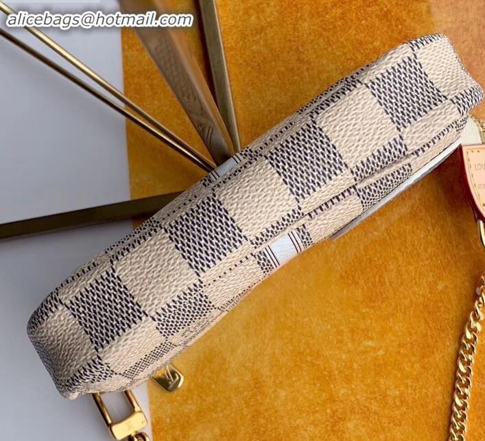 Promotional Louis Vuitton Damier Azur Canvas Mini Pochette Accessoires Bag Trunks N61005