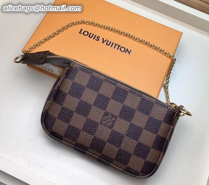 Good Quality Louis Vuitton Damier Ebene Canvas Mini Pochette Accessoires Bag N58009