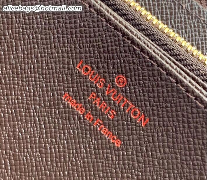 New Product Louis Vuitton Damier Ebene Canvas Zippy Wallet N60015 Print