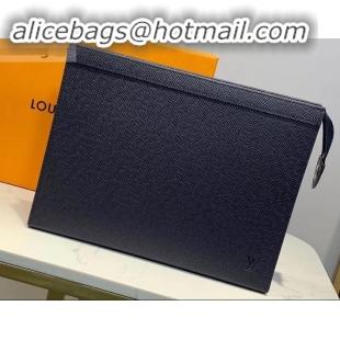 Popular Style Louis Vuitton Pochette Voyage MM Bag Taiga Leather M30575 Blue