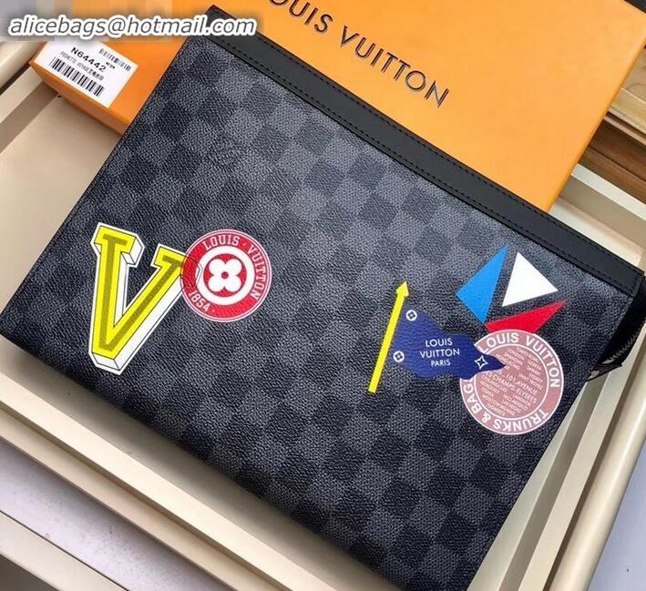 Good Quality Louis Vuitton Pochette Voyage MM Bag Damier Graphite Canvas League N64442