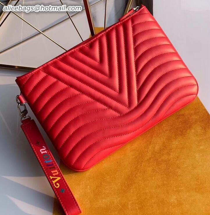 Fashion Louis Vuitton New Wave Zip Pochette Bag M67500 Red 2019