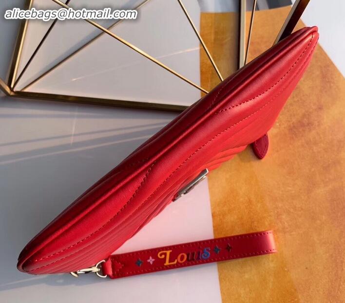 Fashion Louis Vuitton New Wave Zip Pochette Bag M67500 Red 2019