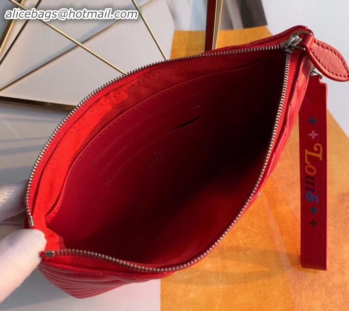 Fashion Louis Vuitton New Wave Zip Pochette Bag M67500 Red 2019