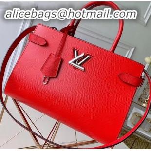 Sophisticated Louis Vuitton Epi Leather Twist Tote Bag M54811 Coquelicot