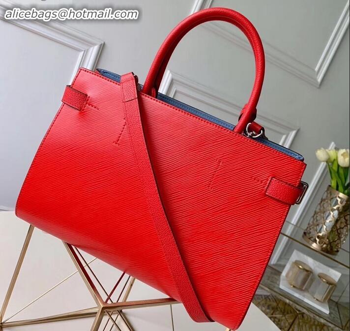 Sophisticated Louis Vuitton Epi Leather Twist Tote Bag M54811 Coquelicot