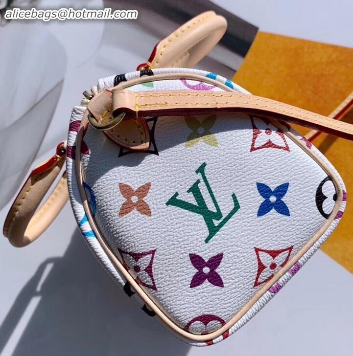 Discount Louis Vuitton Vintage Monogram Canvas Nano Speedy Bag M61252 White/Multicolor