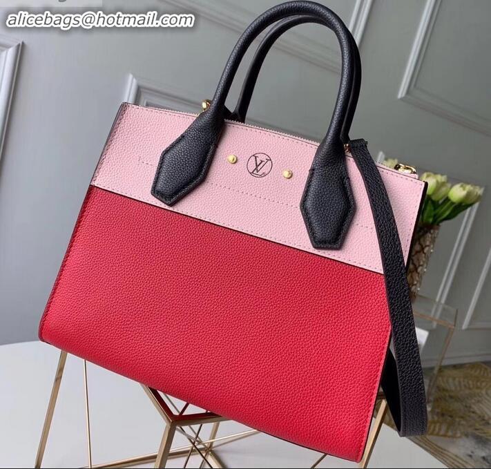 Classic Hot Louis Vuitton City Steamer PM Tote Bag M53888 Black/Pink/Red 