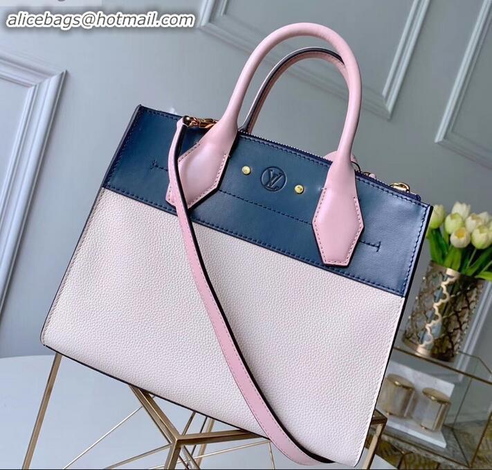 Top Design Louis Vuitton City Steamer PM Tote Bag M53888 Blue/White/Pink