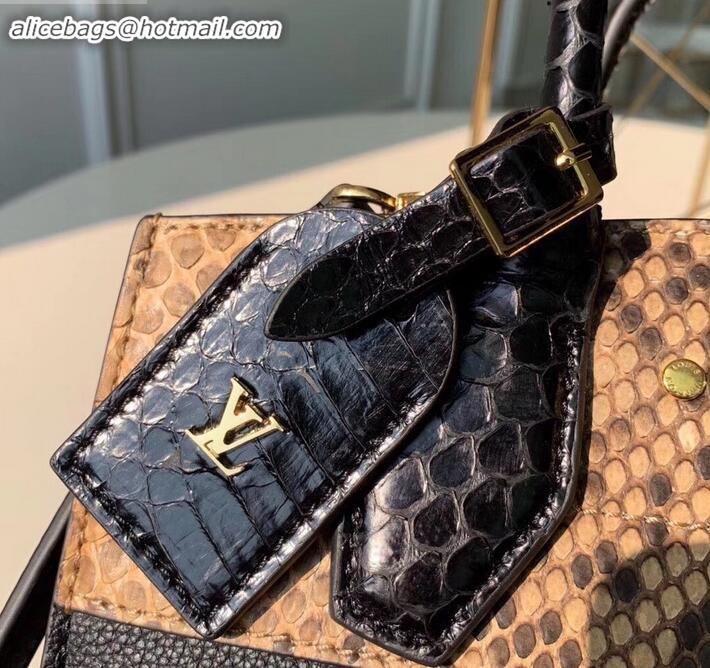 Fashion Louis Vuitton City Steamer PM Tote Bag Python M53811 Black