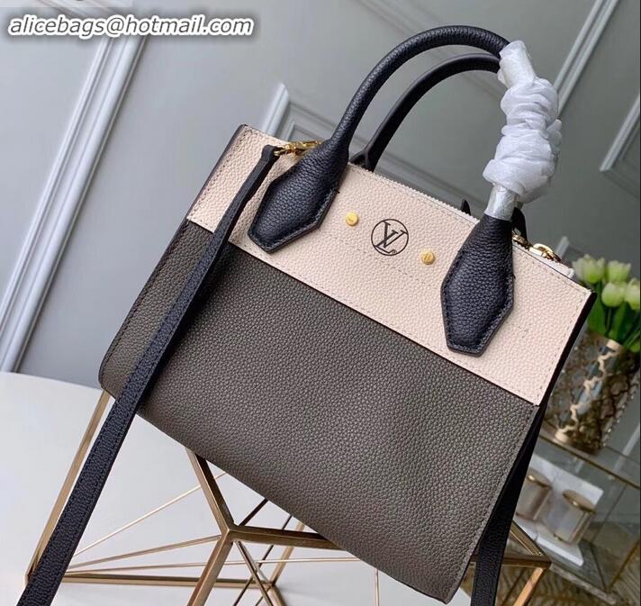 Luxury Louis Vuitton City Steamer Mini Tote Bag M53818 Black/Kaki Green