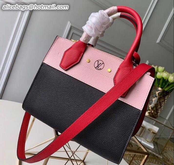 Shop Duplicate Louis Vuitton City Steamer Mini Tote Bag M53818 Black/Pink/Red