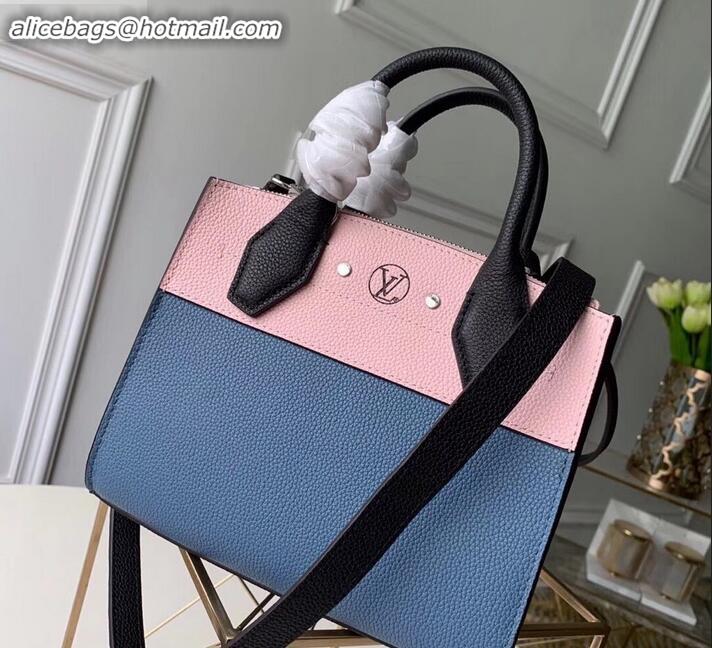 Low Price Louis Vuitton City Steamer Mini Tote Bag M53818 Black/Blue/Pink