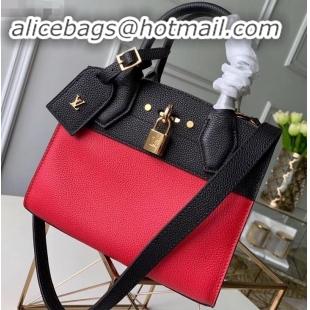 Good Quality Louis Vuitton City Steamer Mini Tote Bag M53818 Black/Red