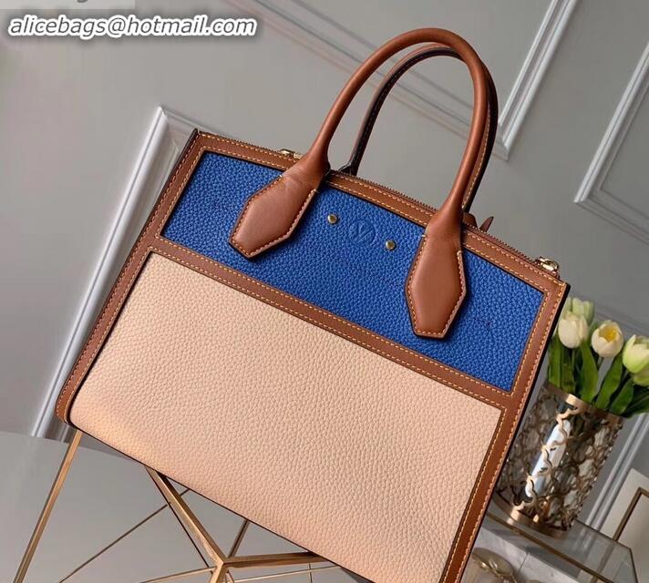 Stylish Louis Vuitton City Steamer Mini Tote Bag M55099 Blue/Beige